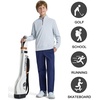 image:imageM MAELREG Boys Quarter Zip Pullover Solid Golf Youth Sweatshirt for KidsMisty Blue