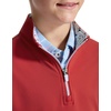image:imageM MAELREG Boys Quarter Zip Pullover Solid Golf Youth Sweatshirt for KidsRed