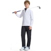 image:imageM MAELREG Boys Quarter Zip Pullover Solid Golf Youth Sweatshirt for KidsWhite