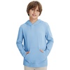 image:imageM MAELREG BoysPullover Hoodie with Kangaroo Pocket Lightweight Youth Long Sleeve Hooded Sweatshirts for Kids Size 616 YearsLight Blue