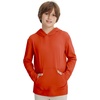 image:imageM MAELREG BoysPullover Hoodie with Kangaroo Pocket Lightweight Youth Long Sleeve Hooded Sweatshirts for Kids Size 616 YearsOrange