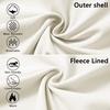 image:imageM MAELREG Full Zip Fleece Lined Jacket for Kids Lightweight Water Resistant Coat Boys Winter Long Sleeve Jackets with PocketsBeige