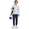 image:imageM MAELREG Full Zip Fleece Lined Jacket for Kids Lightweight Water Resistant Coat Boys Winter Long Sleeve Jackets with PocketsMisty Grey