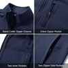 image:imageM MAELREG Full Zip Fleece Lined Jacket for Kids Lightweight Water Resistant Coat Boys Winter Long Sleeve Jackets with PocketsNavy