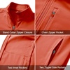 image:imageM MAELREG Full Zip Fleece Lined Jacket for Kids Lightweight Water Resistant Coat Boys Winter Long Sleeve Jackets with PocketsOrange