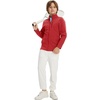 image:imageM MAELREG Full Zip Fleece Lined Jacket for Kids Lightweight Water Resistant Coat Boys Winter Long Sleeve Jackets with PocketsRed