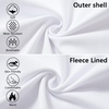 image:imageM MAELREG Full Zip Fleece Lined Jacket for Kids Lightweight Water Resistant Coat Boys Winter Long Sleeve Jackets with PocketsWhite