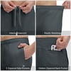 image:imageM MAELREG Golf Joggers for Men with Zipper Pockets Stretch Moisture Wicking Running Lightweight Athletic Mens SweatpantsDark Grey
