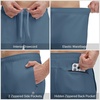 image:imageM MAELREG Golf Joggers for Men with Zipper Pockets Stretch Moisture Wicking Running Lightweight Athletic Mens SweatpantsMisty Blue