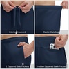 image:imageM MAELREG Golf Joggers for Men with Zipper Pockets Stretch Moisture Wicking Running Lightweight Athletic Mens SweatpantsNavy