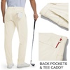 image:imageM MAELREG Golf Mens Stretch Pants with Pockets  303234 Quick Dry Lightweight Casual Comfy Work Mens Dress PantsCream