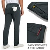 image:imageM MAELREG Golf Mens Stretch Pants with Pockets  303234 Quick Dry Lightweight Casual Comfy Work Mens Dress PantsDark Grey