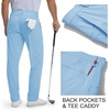 image:imageM MAELREG Golf Mens Stretch Pants with Pockets  303234 Quick Dry Lightweight Casual Comfy Work Mens Dress PantsLight Blue