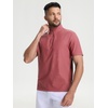 image:imageM MAELREG Golf Shirt for Men Zipper Waffle Texture Moisture Wicking Dry Fit Collared Lightweight Mens Polo Shirt Short SleeveBrick Red