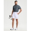 image:imageM MAELREG Golf Shirt for Men Zipper Waffle Texture Moisture Wicking Dry Fit Collared Lightweight Mens Polo Shirt Short SleeveDark Grey