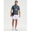 image:imageM MAELREG Golf Shirt for Men Zipper Waffle Texture Moisture Wicking Dry Fit Collared Lightweight Mens Polo Shirt Short SleeveDark Grey