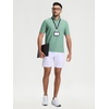 image:imageM MAELREG Golf Shirt for Men Zipper Waffle Texture Moisture Wicking Dry Fit Collared Lightweight Mens Polo Shirt Short SleeveGreen Grey