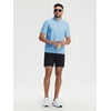 image:imageM MAELREG Golf Shirt for Men Zipper Waffle Texture Moisture Wicking Dry Fit Collared Lightweight Mens Polo Shirt Short SleeveLight Blue