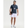 image:imageM MAELREG Golf Shirt for Men Zipper Waffle Texture Moisture Wicking Dry Fit Collared Lightweight Mens Polo Shirt Short SleeveNavy