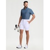 image:imageM MAELREG Golf Shirt for Men Zipper Waffle Texture Moisture Wicking Dry Fit Collared Lightweight Mens Polo Shirt Short SleeveSlate Blue