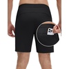 image:imageM MAELREG Mens Athletic Running Shorts Quick Dry 7 Elastic Waist Lightweight Sports Gym Workout Shorts with Zipper PocketsBlack