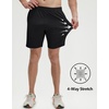image:imageM MAELREG Mens Athletic Running Shorts Quick Dry 7 Elastic Waist Lightweight Sports Gym Workout Shorts with Zipper PocketsBlack