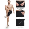 image:imageM MAELREG Mens Athletic Running Shorts Quick Dry 7 Elastic Waist Lightweight Sports Gym Workout Shorts with Zipper PocketsBlack