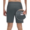image:imageM MAELREG Mens Athletic Running Shorts Quick Dry 7 Elastic Waist Lightweight Sports Gym Workout Shorts with Zipper PocketsDark Grey
