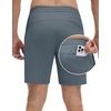 image:imageM MAELREG Mens Athletic Running Shorts Quick Dry 7 Elastic Waist Lightweight Sports Gym Workout Shorts with Zipper PocketsGrey Blue