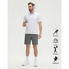 image:imageM MAELREG Mens Athletic Running Shorts Quick Dry 7 Elastic Waist Lightweight Sports Gym Workout Shorts with Zipper PocketsIron Grey