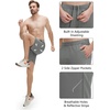 image:imageM MAELREG Mens Athletic Running Shorts Quick Dry 7 Elastic Waist Lightweight Sports Gym Workout Shorts with Zipper PocketsIron Grey