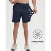 image:imageM MAELREG Mens Athletic Running Shorts Quick Dry 7 Elastic Waist Lightweight Sports Gym Workout Shorts with Zipper PocketsNavy