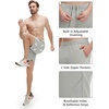 image:imageM MAELREG Mens Athletic Running Shorts Quick Dry 7 Elastic Waist Lightweight Sports Gym Workout Shorts with Zipper PocketsSilver Gray