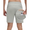 image:imageM MAELREG Mens Athletic Running Shorts Quick Dry 7 Elastic Waist Lightweight Sports Gym Workout Shorts with Zipper PocketsSilver Gray