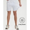 image:imageM MAELREG Mens Athletic Running Shorts Quick Dry 7 Elastic Waist Lightweight Sports Gym Workout Shorts with Zipper PocketsWhite