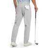 image:imageM MAELREG Mens Fleece Lined Pants 303234 Winter Warm Golf Work Mens Dress Pants Water Resistant for Casual with PocketsLight Gray