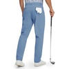 image:imageM MAELREG Mens Fleece Lined Pants 303234 Winter Warm Golf Work Mens Dress Pants Water Resistant for Casual with PocketsMisty Blue