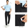 image:imageM MAELREG Mens Golf Pants Stretch Classic Fit Quick Dry Lightweight Casual Work Dress Trousers with PocketsBlack