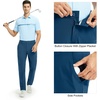 image:imageM MAELREG Mens Golf Pants Stretch Classic Fit Quick Dry Lightweight Casual Work Dress Trousers with PocketsBlue Indigo
