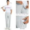 image:imageM MAELREG Mens Golf Pants Stretch Classic Fit Quick Dry Lightweight Casual Work Dress Trousers with PocketsGlacier Grey