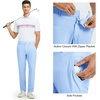 image:imageM MAELREG Mens Golf Pants Stretch Classic Fit Quick Dry Lightweight Casual Work Dress Trousers with PocketsLight Blue