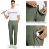 image:imageM MAELREG Mens Golf Pants Stretch Classic Fit Quick Dry Lightweight Casual Work Dress Trousers with PocketsOlive Green