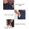 image:imageM MAELREG Mens Golf Pants Stretch MoistureWicking Ankle Zip Men JoggersNavy