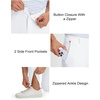 image:imageM MAELREG Mens Golf Pants Stretch MoistureWicking Ankle Zip Men JoggersWhite