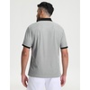 image:imageM MAELREG Mens Golf Polo Shirts Jacquard Ribbed Collar Performance Moisture Wicking Dry Fit Short Sleeve Golf Shirts for MenBlack