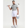 image:imageM MAELREG Mens Golf Polo Shirts Jacquard Ribbed Collar Performance Moisture Wicking Dry Fit Short Sleeve Golf Shirts for MenBlack