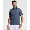 image:imageM MAELREG Mens Golf Polo Shirts Jacquard Ribbed Collar Performance Moisture Wicking Dry Fit Short Sleeve Golf Shirts for MenBlue