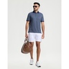 image:imageM MAELREG Mens Golf Polo Shirts Jacquard Ribbed Collar Performance Moisture Wicking Dry Fit Short Sleeve Golf Shirts for MenBlue