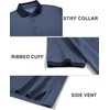 image:imageM MAELREG Mens Golf Polo Shirts Jacquard Ribbed Collar Performance Moisture Wicking Dry Fit Short Sleeve Golf Shirts for MenBlue