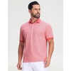 image:imageM MAELREG Mens Golf Polo Shirts Jacquard Ribbed Collar Performance Moisture Wicking Dry Fit Short Sleeve Golf Shirts for MenBrick Red